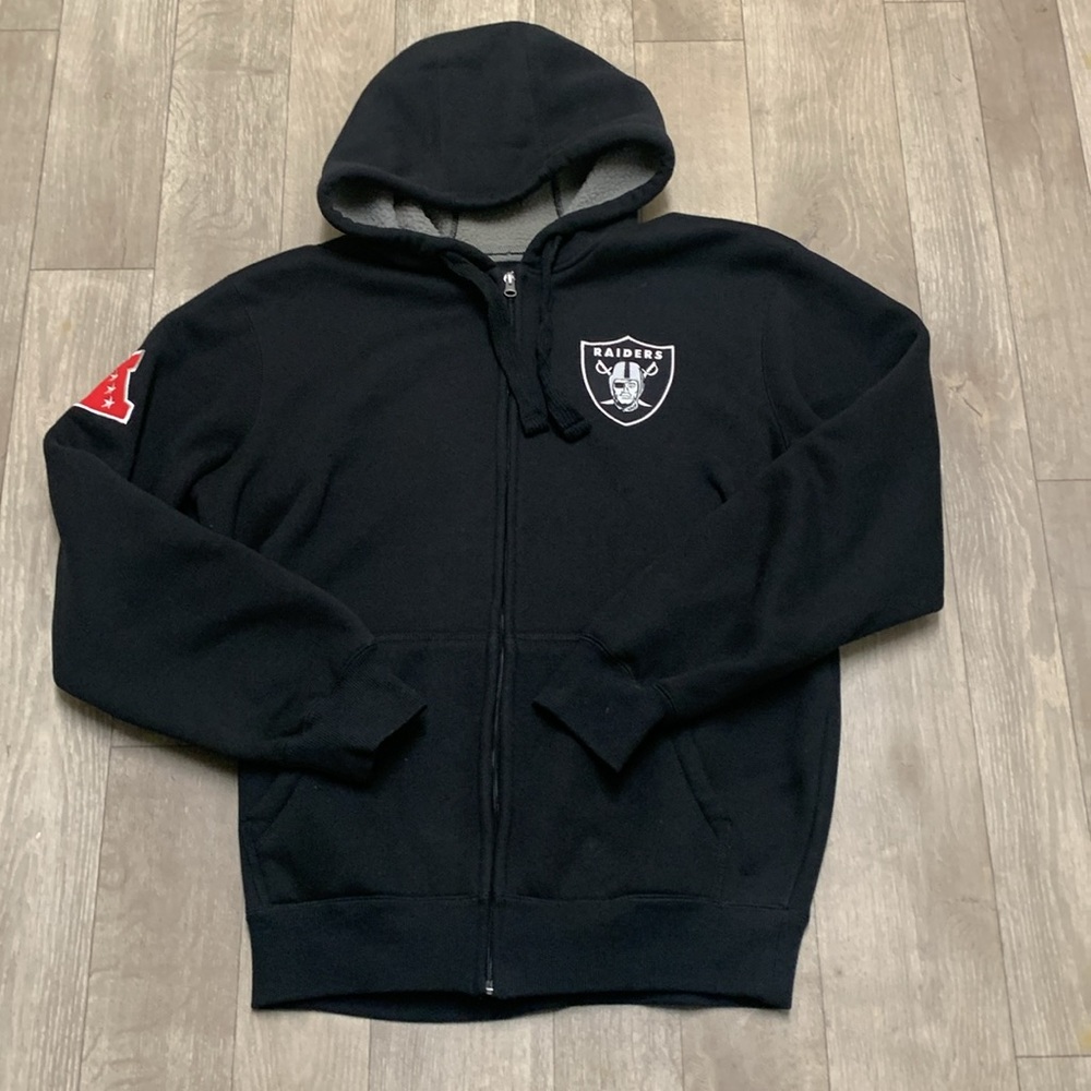 NFL Raiders Black Zip-Up Hoodie